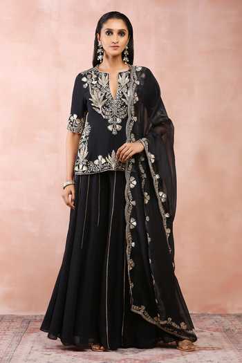 Payal Singhal Bagh Embroidered Kurta Sharara Set 