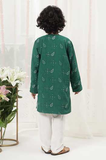 Little Bansi Embroidered Kurta & Pyjama Set 