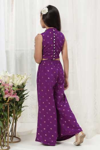 Little Bansi Embroidered Top & Palazzo Set 