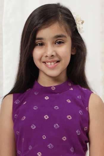 Buy_Little Bansi_Purple Cotton Embroidery Top And Palazzo Set 