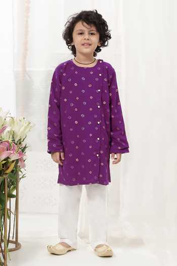 Little Bansi Embroidered Kurta & Pyjama Set 