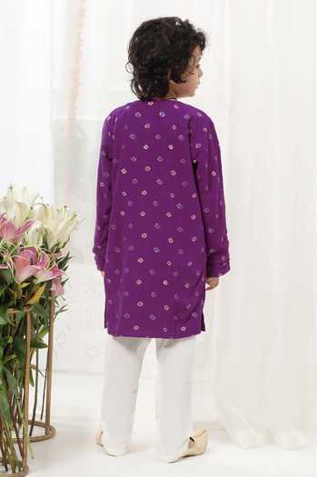 Little Bansi Embroidered Kurta & Pyjama Set 