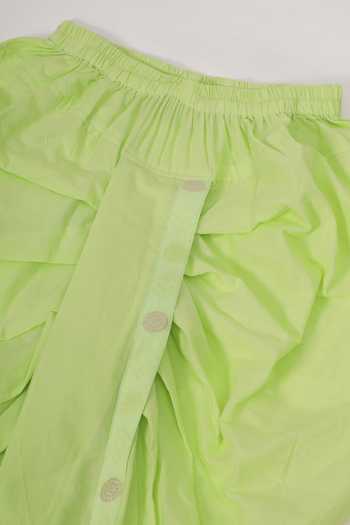 Buy_Little Bansi_Green Cotton Embroidery Kurta And Dhoti Pant Set _Online_at_Aza_Fashions
