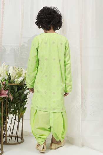 Little Bansi Embroidered Kurta & Dhoti Pant Set 