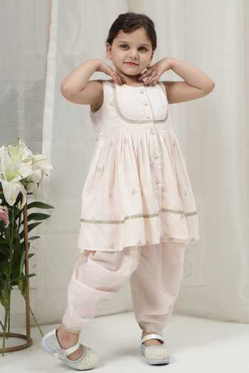 Little Bansi Embroidered Kurta & Salwar Set 