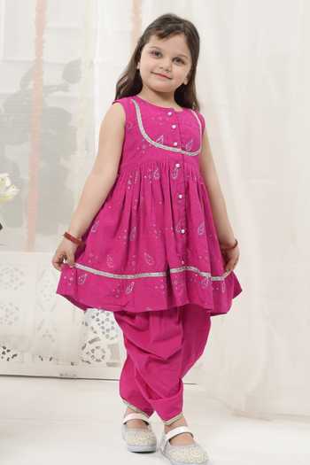 Little Bansi Embroidered Kurta & Salwar Set 