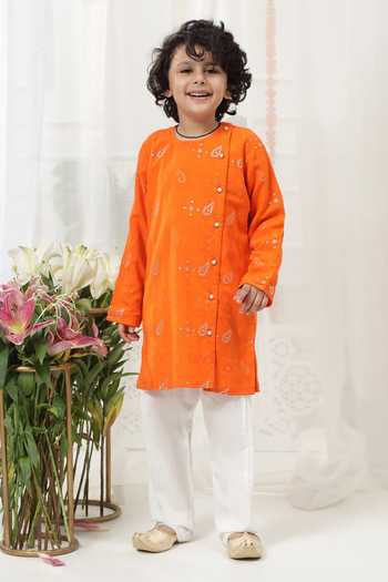 Little Bansi Embroidered Kurta & Pyjama Set 
