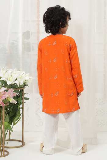 Little Bansi Embroidered Kurta & Pyjama Set 