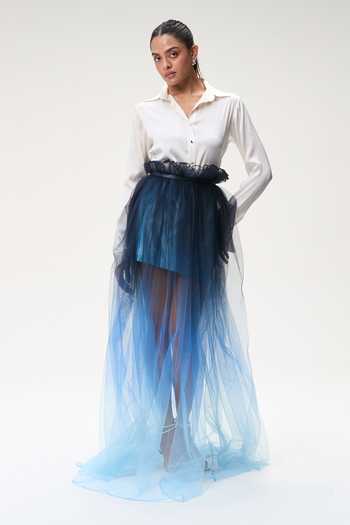 Tara And I Midnight Blue Ombre Tulle Skirt