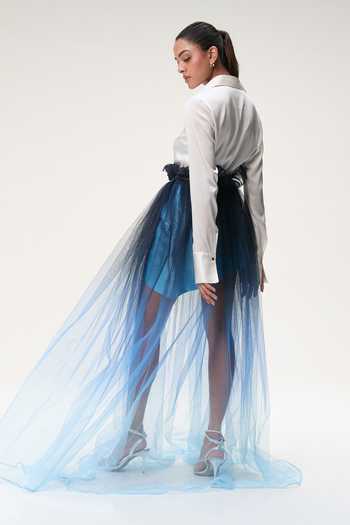 Tara And I Midnight Blue Ombre Tulle Skirt