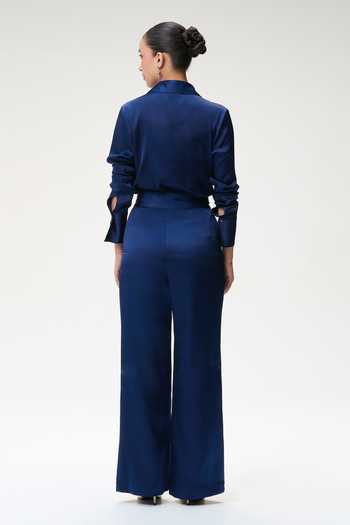 Tara And I Midnight Blue Silk Shirt