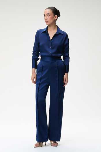 Tara And I Midnight Blue Silk Trouser