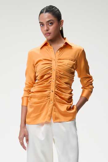 Tara And I Coral Bustier Shirt