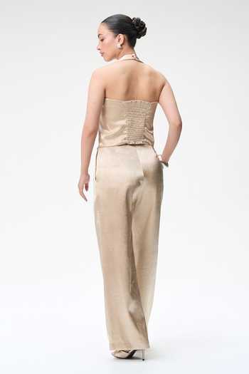 Tara And I Champagne Halter Waistcoat