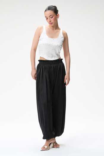 Tara And I Ivory Silk Beads, Pearls Scoop Neck Embellished Corset Top Online at Aza Fashions Tara And I_Ivory Silk Beads, Pearls Scoop Neck Embellished Corset Top _Online_at_Aza_Fashions