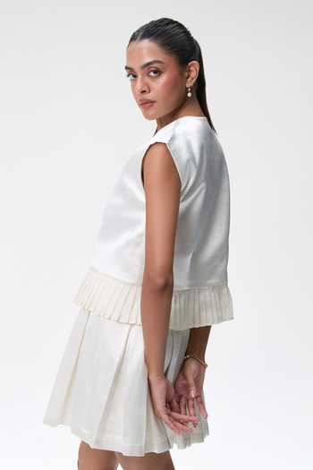 Tara And I Ivory Boxy Crop Jacket