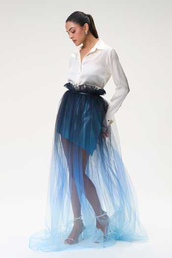 Buy Tara And I Ivory Silk Satin Collared Neck Shirt Online at Aza Fashions Buy_Tara And I_Ivory Silk Satin Collared Neck Shirt _Online_at_Aza_Fashions