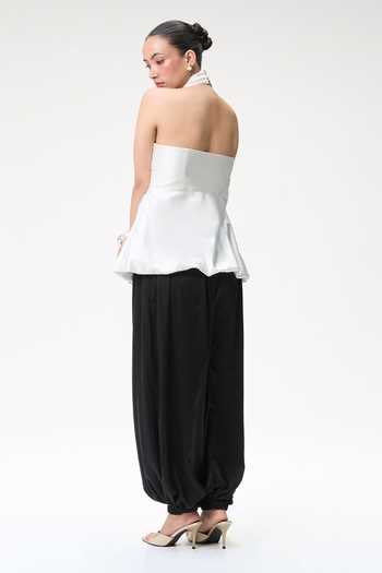 Tara And I Ivory Halter Bubble Top
