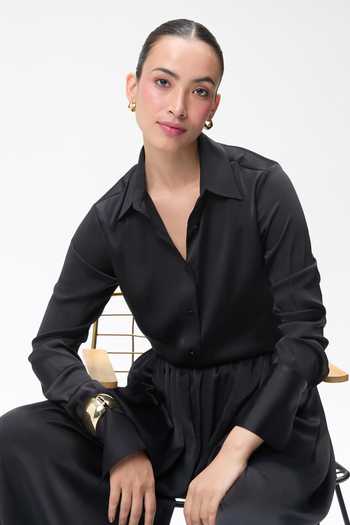 Tara And I Black Silk Shirt