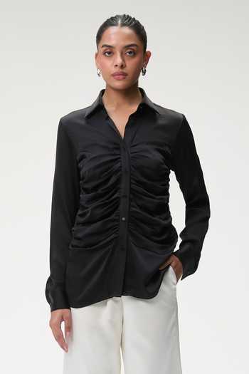Tara And I Black Bustier Shirt
