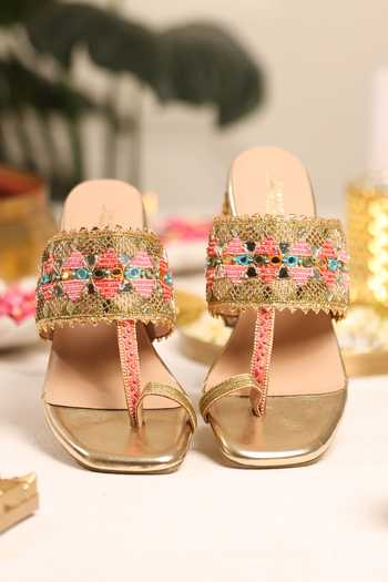 5elements Rangmahal Mirror Work Heels