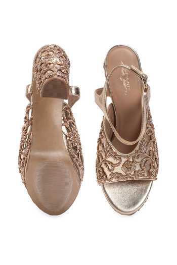 5elements Shehzaadi Floral Embroidered Heels