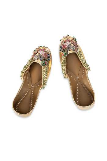 Shop_5elements_Gold Zehra Embellished Juttis _Online_at_Aza_Fashions