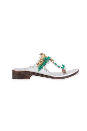 5elements_Silver Aabroo Embellished Kolhapuri Flats _Online_at_Aza_Fashions