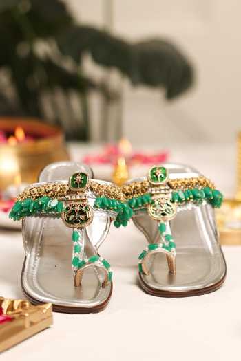 5elements Aabroo Embellished Kolhapuri Flats