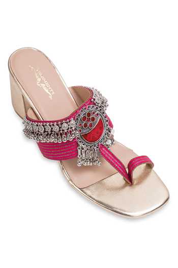 Buy_5elements_Gold Raqsheel Embellished Heels _Online_at_Aza_Fashions