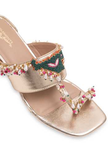 Buy_5elements_Gold Pankhuri Pearl Embellished Heels 