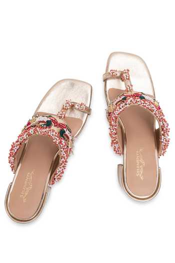 Shop_5elements_Gold Shukrini Bead Work Heels _Online_at_Aza_Fashions