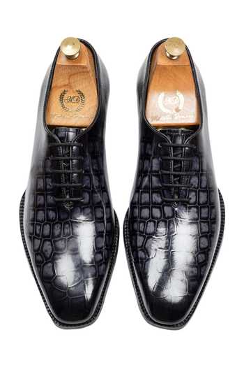 Domani Draco Patina Leather Wholecut Shoes 