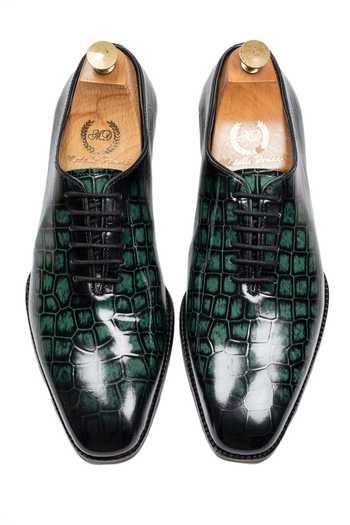 Domani Draco Patina Leather Wholecut Shoes 
