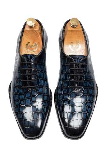 Domani Draco Patina Leather Wholecut Shoes 