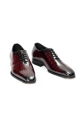 Buy Domani Wine Draco Patina Leather Wholecut Shoes Online at Aza Fashions Buy_Domani_Wine Draco Patina Leather Wholecut Shoes _Online_at_Aza_Fashions