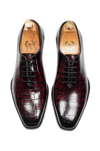 Domani Draco Patina Leather Wholecut Shoes 
