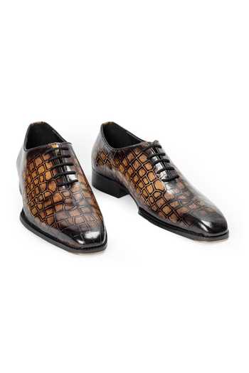 Buy Domani Yellow Draco Patina Leather Wholecut Shoes Online at Aza Fashions Buy_Domani_Yellow Draco Patina Leather Wholecut Shoes _Online_at_Aza_Fashions