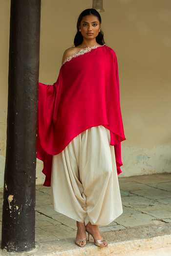 Deep Thee Asymmetric Cape & Draped Pant Set