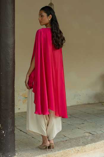 Deep Thee Asymmetric Cape & Draped Pant Set
