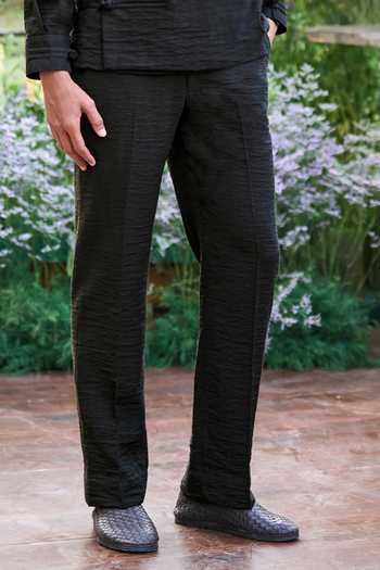 Dash And Dot Black Polyester Textured Knotted Shirt And Pant Set Online at Aza Fashions Dash And Dot_Black Polyester Textured Knotted Shirt And Pant Set _Online_at_Aza_Fashions
