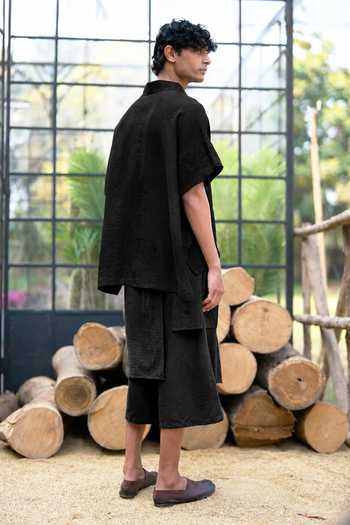 Dash And Dot Linen Boxy Shirt 