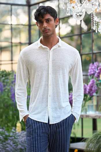 Dash And Dot Knitted Hemp Shirt 