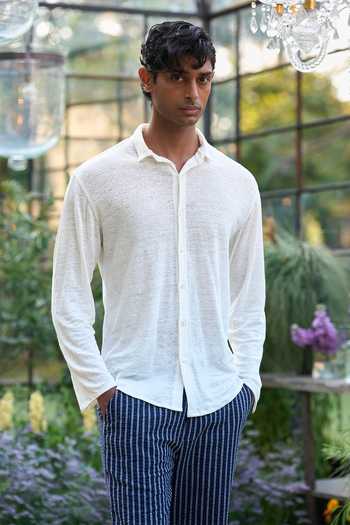 Dash And Dot Knitted Hemp Shirt 
