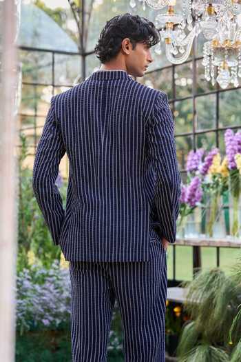 Dash And Dot Seersucker Stripe Blazer 