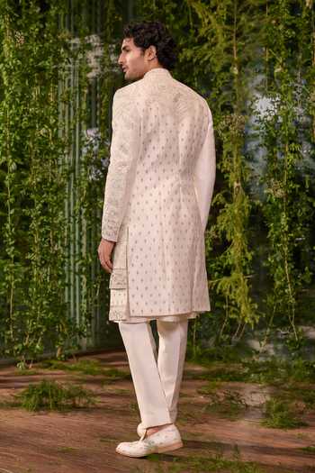 Jigar & Nikita Naksh The Ivory Tapestry Sherwani Set 
