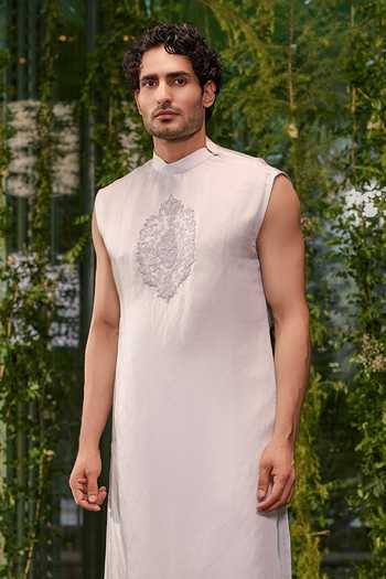 Jigar & Nikita Shah Of Lavender Kurta Set 
