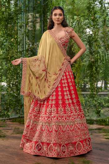 Jigar & Nikita Mrig Vachan The Deers Promise Bridal Lehenga Set 