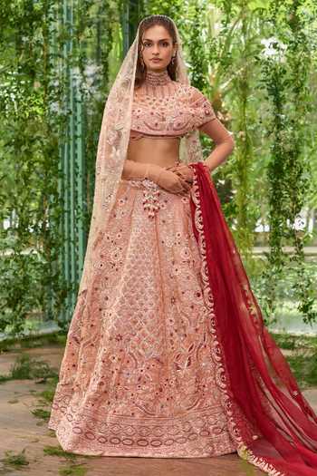 Jigar & Nikita Zardozi Embroidered Bridal Lehenga Set 