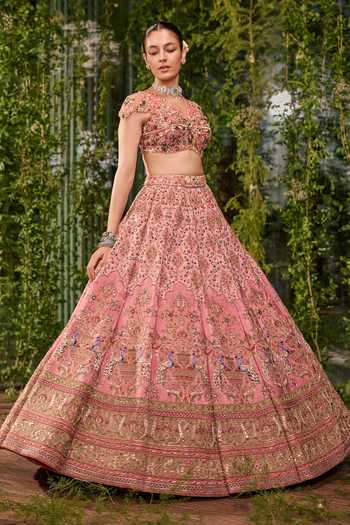 Jigar & Nikita Mayurvan The Enchanted Garden Bridal Lehenga Set 